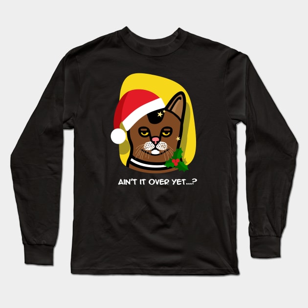 Cat Santa Long Sleeve T-Shirt by AdrianaStore